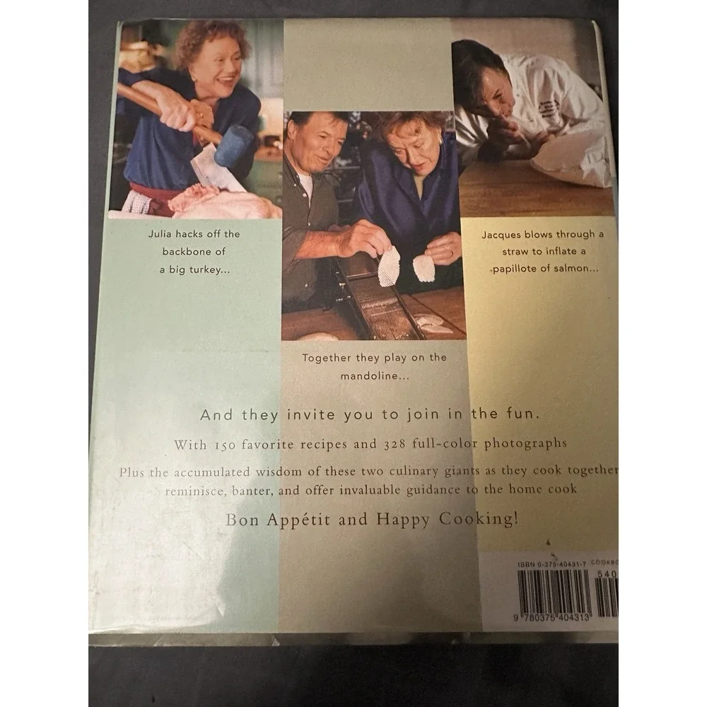 Julia and Jacques Cooking at Home by‎ Julia Child & Jacques Pepin 1999 HB/DJ